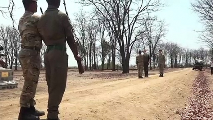 Harry lays wreath to soldier killed protecting wildlife