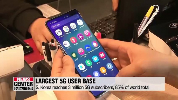 South Korea reaches 3 million 5G subscribers, accounting for 85% of world total 245804