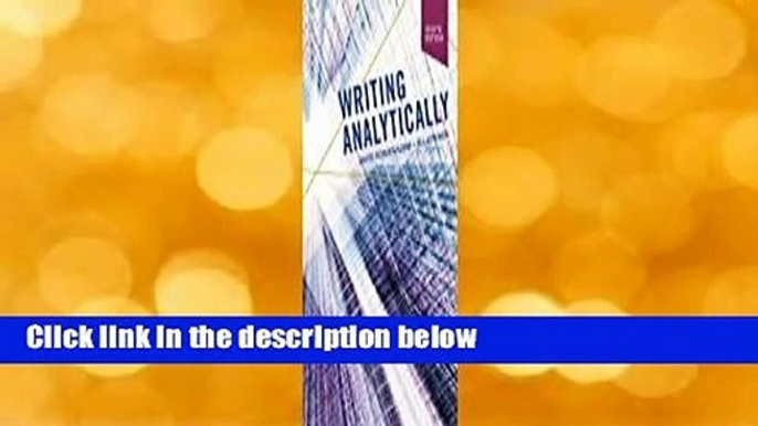 About For Books  Writing Analytically  Best Sellers Rank : #1