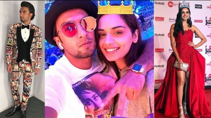 Ranveer Singh and Manushi Chhillar look chilled out during Jio Filmfare Rehearsals | SpotboyE