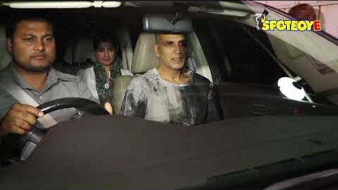 Akshay Kumar Hosts screening of 'Padman' | Twinkle Khanna | Aarav | Dimple Kapadia