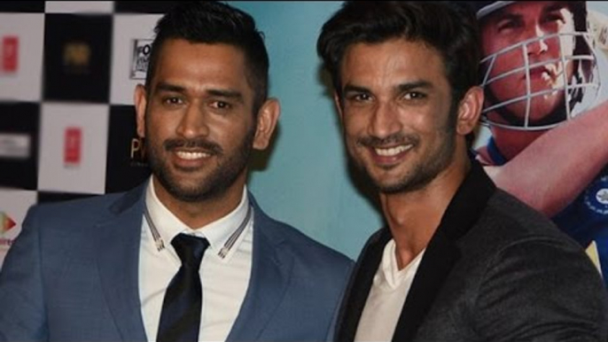 MS Dhoni and Sushant Singh Rajput at the trailer launch of MS Dhoni The Untold Story