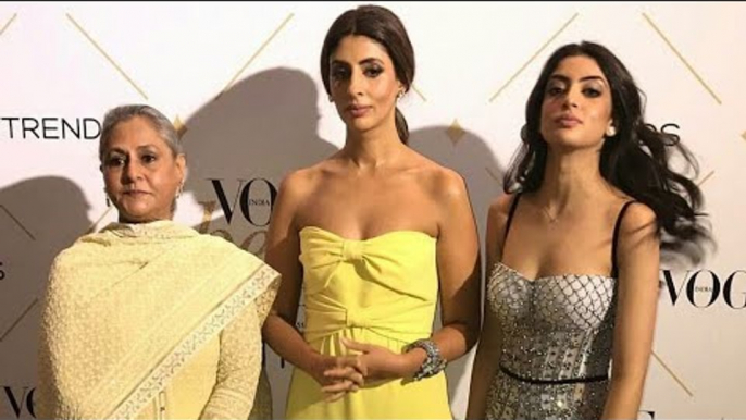 Amitabh Bachchan, Navya Naveli Nanda, Shweta Nanda & Jaya Bachchan attended the Vogue Beauty Awards