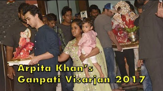 UNCUT- Arpita Khan's Ganpati Visarjan 2017 | Sohail Khan | Aayush Sharma | SpotboyE