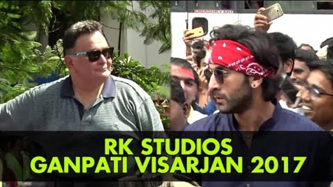 Ranbir Kapoor at Ganpati Visarjan with Rishi Kapoor at RK Studios | Ganpati Visarjan 2017 | SpotboyE