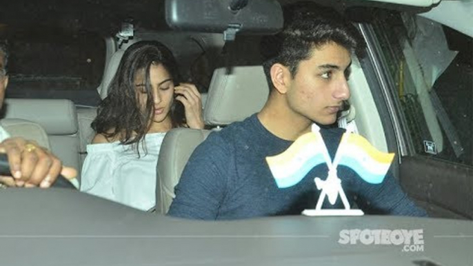 SPOTTED: Sara Ali Khan, Ibrahim, Soha, Karisma Kapoor & Sandeep at Saif Ali Khan's House | SpotboyE