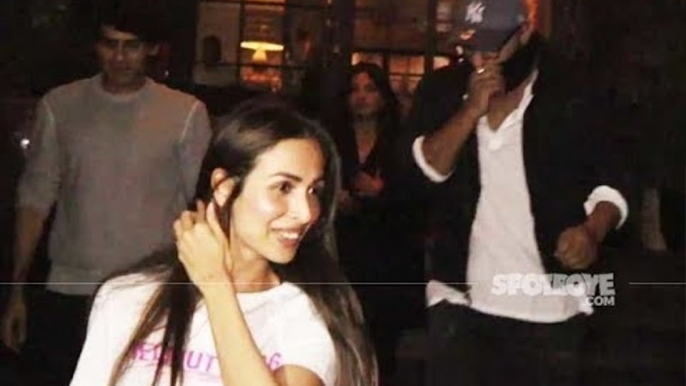 Arjun Kapoor Hides Face As He Parties With Girlfriend Malaika Arora And Gang | SpotboyE