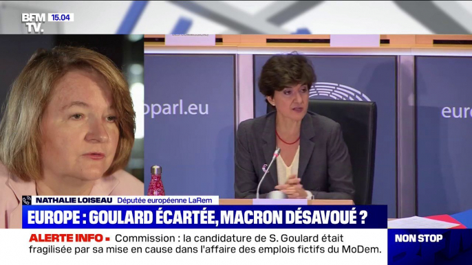 "Sylvie Goulard paie la rancune de ceux qui ont eu des déboires et ne l'acceptent pas." Nathalie Loiseau (LaRem) tacle les députés français qui ont voté contre la candidature de Sylvie Goulard