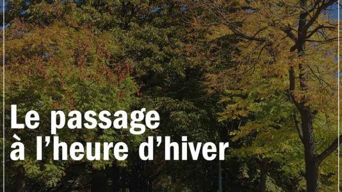 Passage à l'heure d'hiver, à 3 heures il sera 2 heures