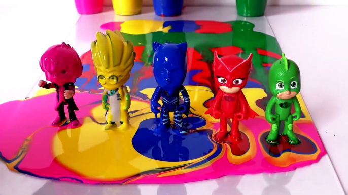 pjmasks Wrong Heads, Learn Colors with Pj Masks Painting Oddbods Beads Surprise Toys