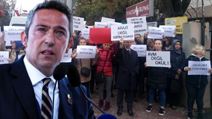 Ali Koç "Hakkımızı aldık" demişti, Kenan Evren Lisesi'nde protesto edildi