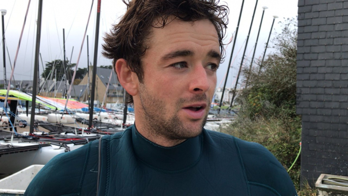 Pierre Le Coq revient sur sa première journée des championnats de France de planche à voile