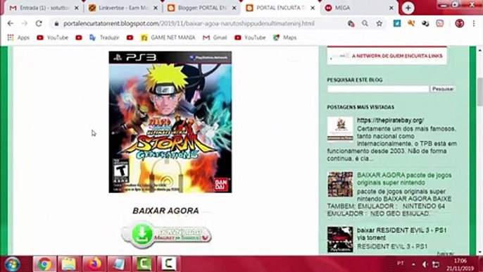 SAIBA como baixar o jogo Naruto.Shippuden.Ultimate.Ninja.Storm.Generations.PS3