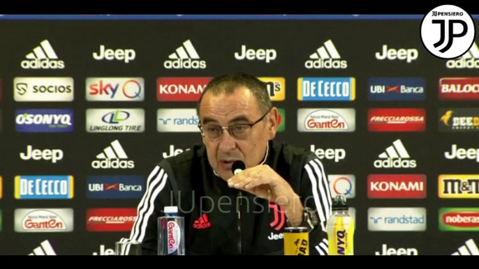 Conferenza stampa SARRI pre JUVENTUS-MILAN "Su Douglas Costa trequartista... Cristiano Ronaldo ha solo un piccolo dolore... Su De Ligt, Ramsey, Bonucci, Higuain, Bernardeschi, l'ammutinamento del Napoli e l' Inter di Conte..." - 09.11.2019