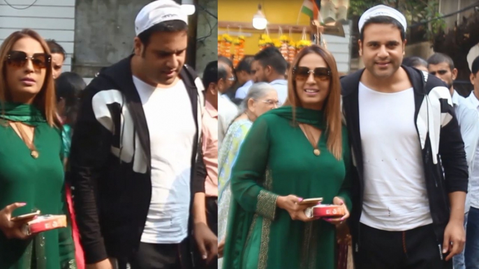 Spotted krushna Abhishek and Kashmira shah take blessings at the Siddhivinayak temple