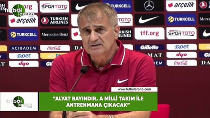 Şenol Güneş: "Altay Bayındır, A Milli Takım ile antrenmana çıkacak"