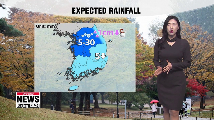 Incoming cold front this afternoon, freezing Suneung morning in store