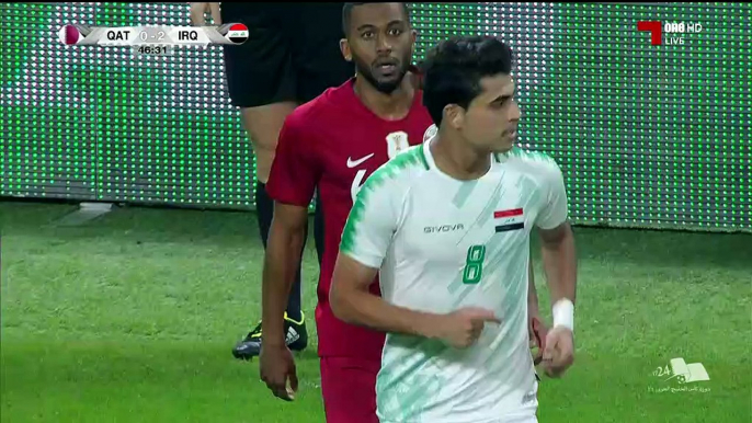 مباراه منتخب العراق  ومنتخب قطر  في افتتاح بطوله الخليج العربي 24 في 26_11_ 2019 الشوط الثاني