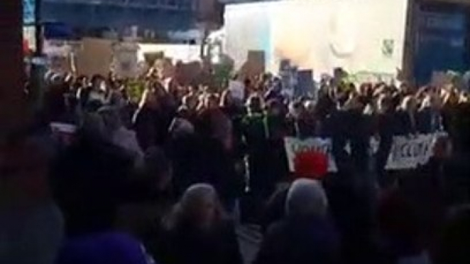 Extinction Rebellion protesters march through Sheffield city centre