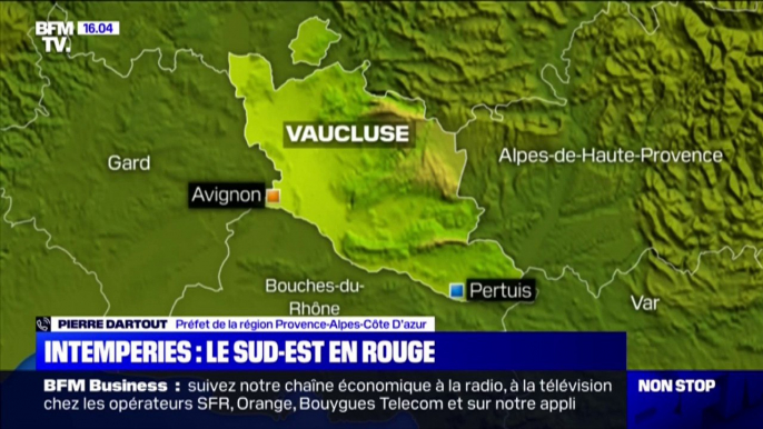 "Il y a eu une brèche sur une digue qui protège la rivière, il y a eu des évacuations" au Pertuis, explique le préfet de la région PACA