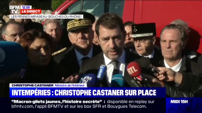 Intempéries: Christophe Castaner annonce qu'une personne est "activement recherchée" dans les Alpes-de-Haute-Provence