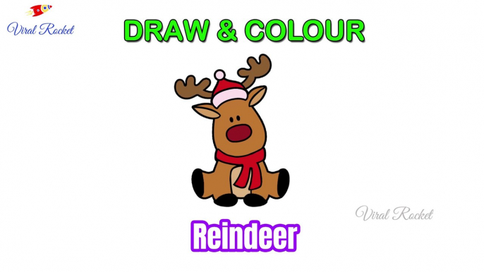 Easy cute Reindeer Drawing | How to Draw a Reindeer easily ? | Art  Breeze # 39 | Cartoon Reindeer