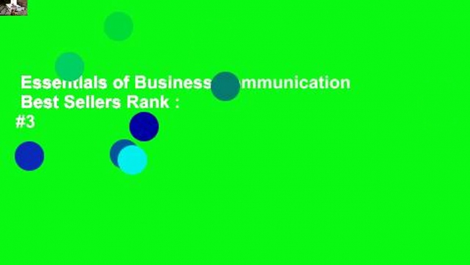 Essentials of Business Communication  Best Sellers Rank : #3