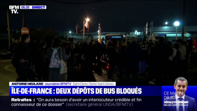 Grève: deux dépôts de bus sont bloqués à Saint-Denis