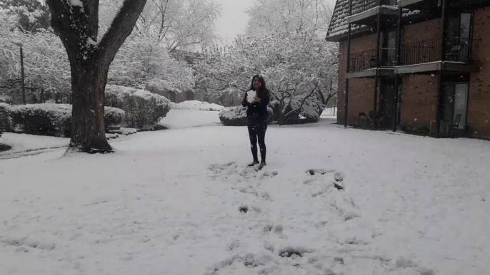 Enjoy the snowfall with me -Snow Fall In Chicago (America) #Snowfall #fun #Masti #snow#snowinamerica