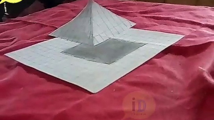 how to draw 3D pyramid painting 3d trick art