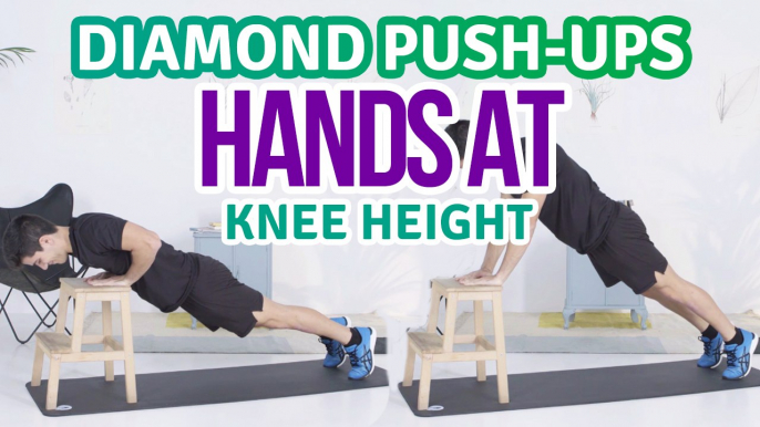 Diamond push-ups, hands at knee height - Fit People