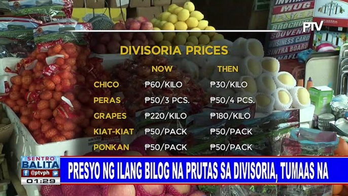 Presyo ng ilang bilog na prutas sa Divisoria, tumaas na