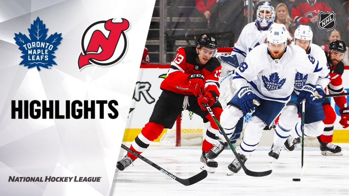 NHL Highlights | Maple Leafs @ Devils 12/27/19