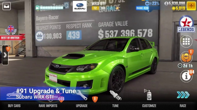 #91 CSR Racing 2 | Upgrade and Tune | Subaru Impreza WRX STI