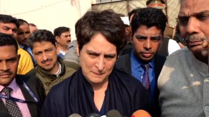 Priyanka meets those injured during anti-CAA protests in Muzaffarnagar