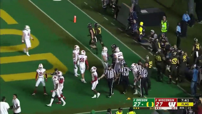 Oregon vs Wisconsin Crazy Final Minutes! NCAAF 2019