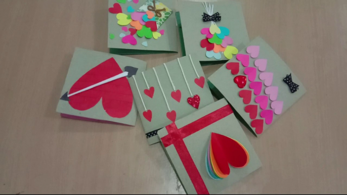 6 Mini Greeting Cards for Valentines Day | 14th Feb Special Love Cards | Easy Valentines Day Cards for Him or Her
