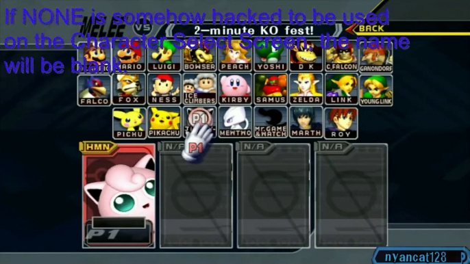 Super Smash Bros. Melee- The NONE Character