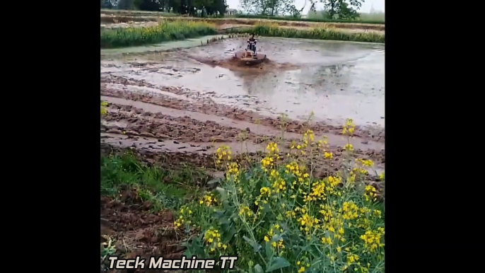 Latest Technology Agriculture Tractor Machines Working - Smart Plowing Boat Equipment On the Farm