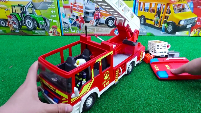 Fire Truck, Construction Vehicle, Police Cars, Ambulance Toys Unboxing for Kids