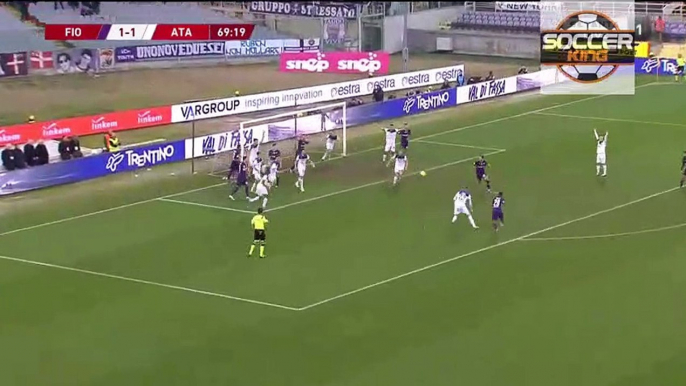 Pezzella G. RED CARD (Diving) HD - Fiorentina 1 -1 Atalanta