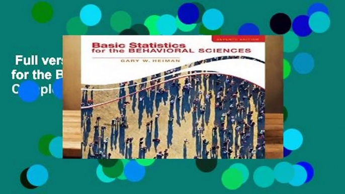 Full version  Basic Statistics for the Behavioral Sciences Complete