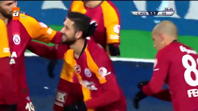 Çaykur Rizespor 1 - 1 Galatasaray Maçın Geniş Özeti ve Golleri (Ziraat Türkiye Kupası Son 16 Turu İlk Maçı )