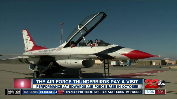 Air Force Thunderbirds pay a visit to Edwards Air Force Base