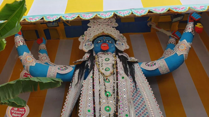 Longest Kali idol, Naihati, West Bengal, India