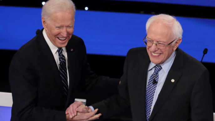Sanders Surges to the Top With Biden in Democratic Presidential Bid