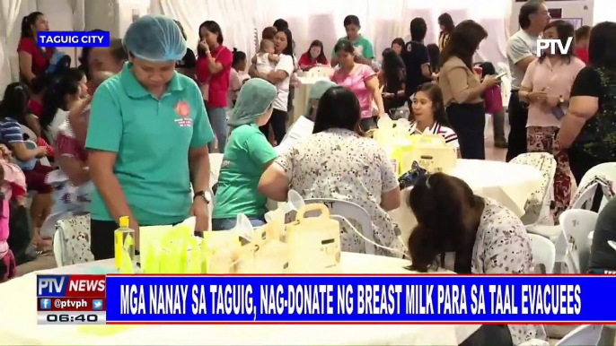 Mga nanay sa Taguig, nag-donate ng breast milk para sa Taal evacuees