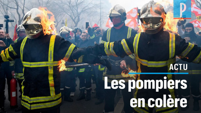 Paris : échauffourées pendant la manifestation des pompiers