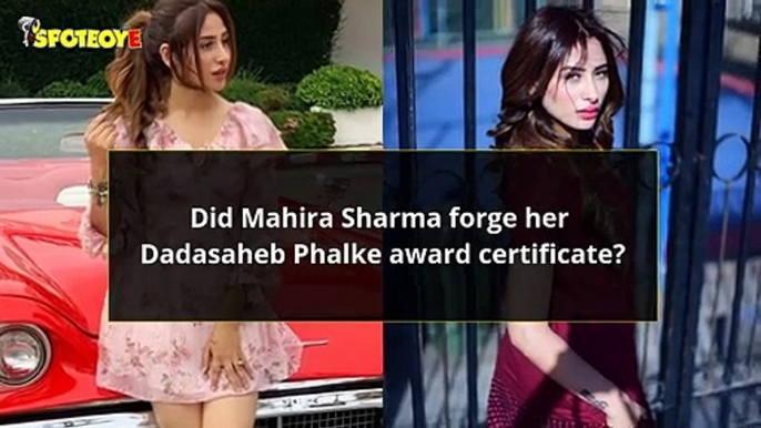 Bigg Boss 13: Did Mahira Sharma FORGE Her Dadasaheb Phalke Award Certificate? DPIFF Asks Lady To Apologise Or Face Legal Consequences