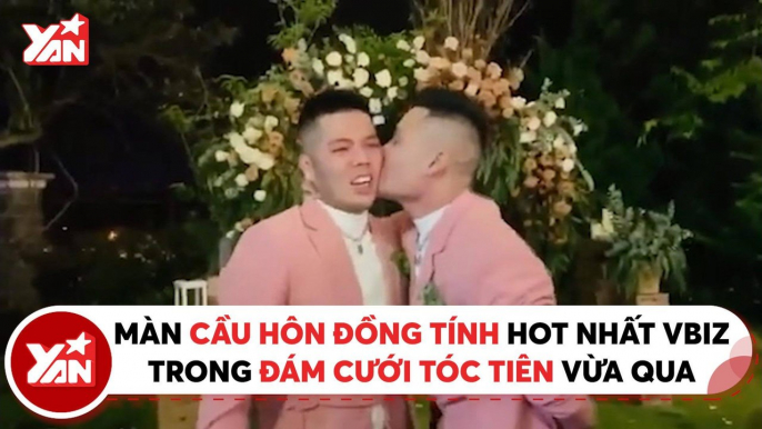 MÀN CẦU HÔN ĐỒNG TÍNH HOT NHẤT VBIZ TRONG ĐÁM CƯỚI TÓC TIÊN VỪA QUA II YANNEWS